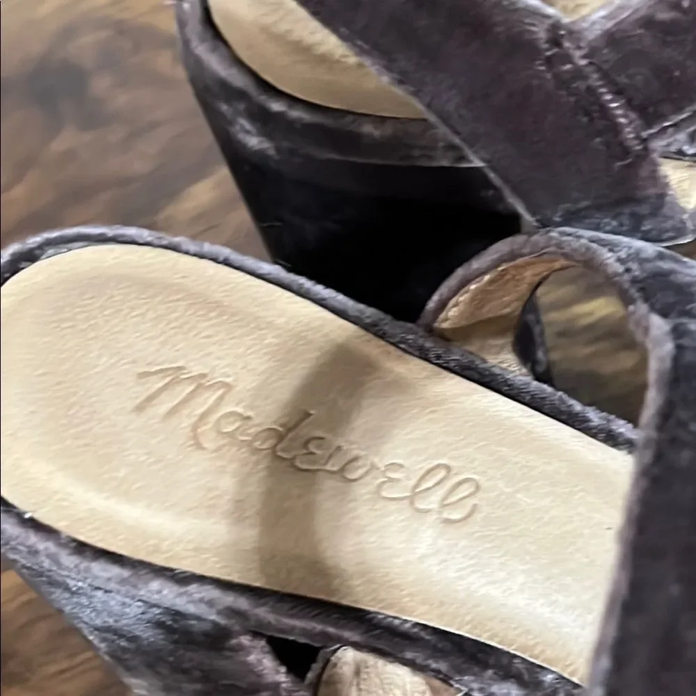 Madewell Purple Platform Sandals with Suede Finish